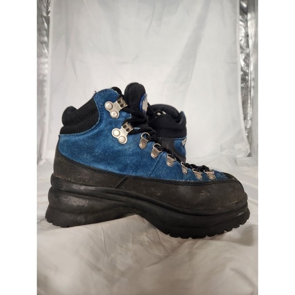 womens size 6.5 vintage y2k Bongo chunky platform shoe Emo Goth Blue Logo - Picture 5 of 13